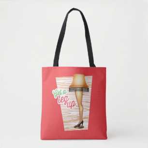Tote Bag Lampe d'histoire de Noël Leg Up