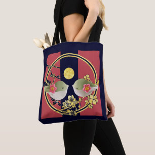 Tote Bag Lampe Wagashi Lovely Couple Bird (Dessert Japonais
