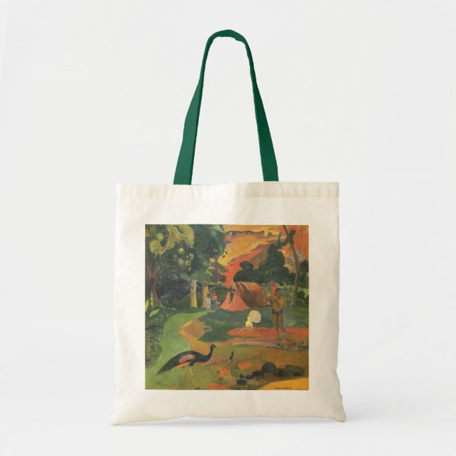 Tote Bag Landscape with Peacocks by Paul Gauguin (Devant)