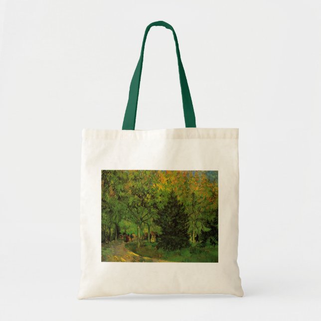 Tote Bag Lane in Public Garden, Arles par Vincent van Gogh (Devant)