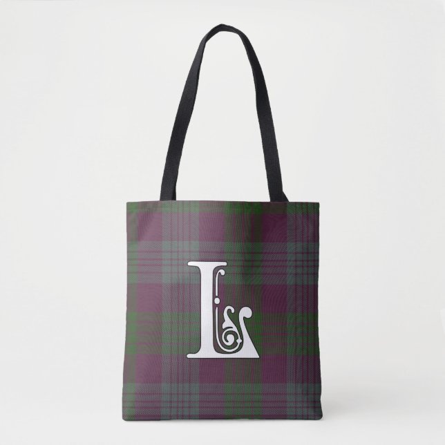 Tote Bag Lang Clan Tartan Monogramme (Devant)