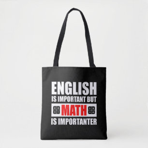 Tote Bag L'Anglais Est Important, Mais Les Maths Sont Impor