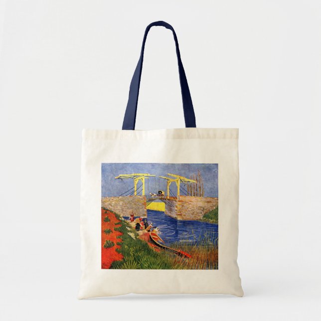 Tote Bag Langlois Bridge at Arles by Vincent van Gogh (Devant)