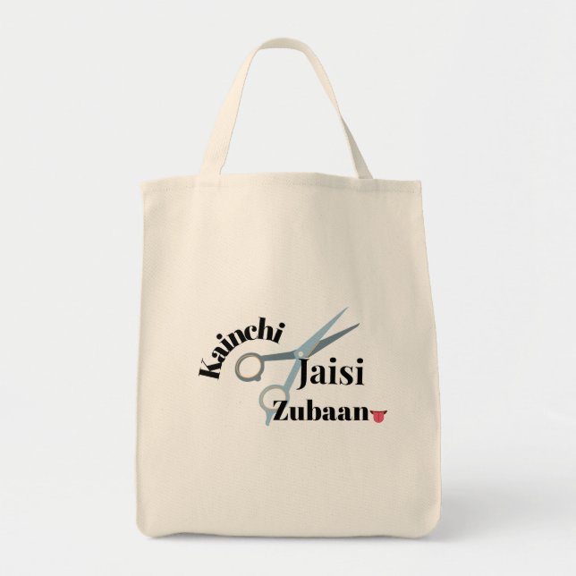 Tote Bag Langue du requin - Kainchi Jaisi Zubaan | Drôle In (Devant)