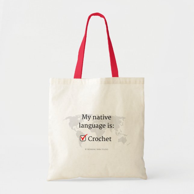 Tote Bag Langue Fourre-tout de crochet (Devant)