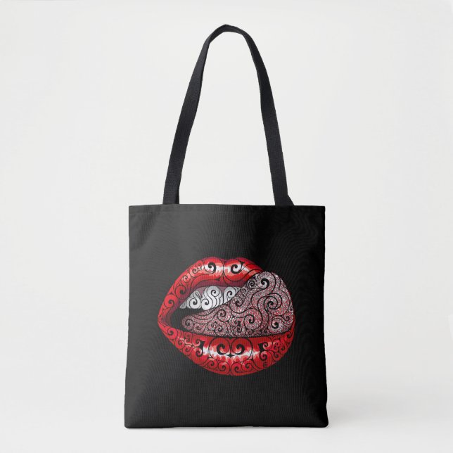 Tote Bag Langue précoce tourbillonnant (Devant)