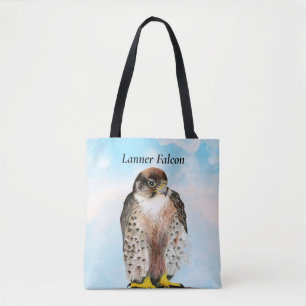 Tote Bag Lanner Falcon aquarelle peinture Fourre-tout