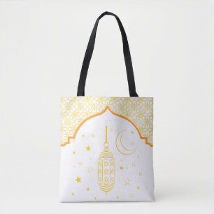 Tote Bag Lanterne élégante de Ramadan et croissant de lune