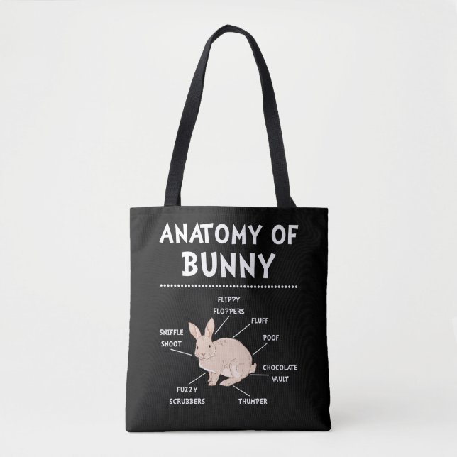 Tote Bag Lapin Anatomie Lapin Lover Bunny Maman (Devant)