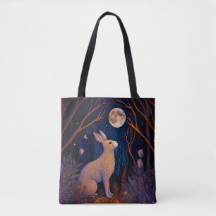 Tote Bag Lapin au clair de lune