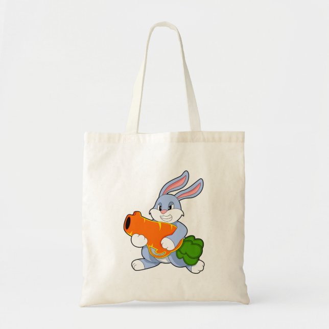 Tote Bag Lapin avec carotte (Devant)