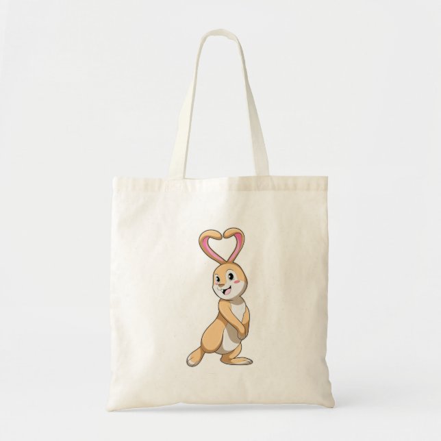 Tote Bag Lapin avec coeur (Devant)