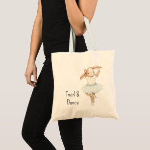 Tote Bag Lapin ballerine en tutu bleu