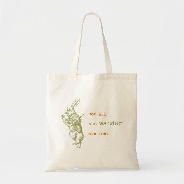 Tote Bag Lapin blanc, Alice au pays des merveilles (Devant)