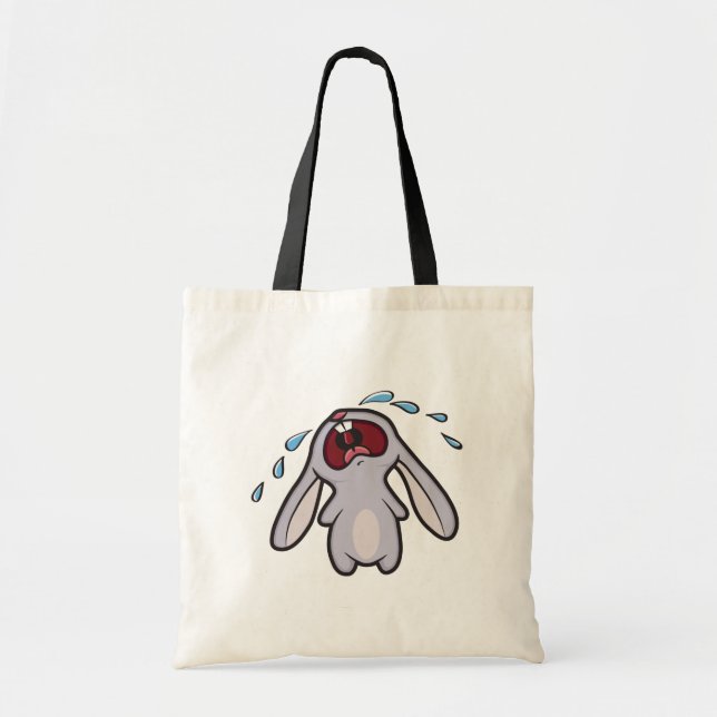 Tote Bag Lapin braillant pleurant mignon du lapin | (Devant)