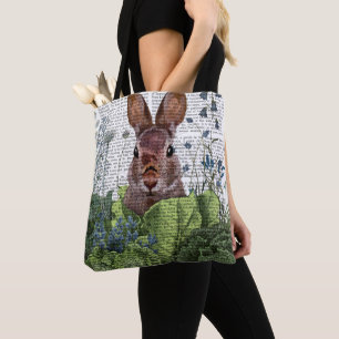 Tote Bag Lapin dans un patch de choux