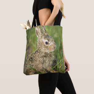 Tote Bag Lapin de bébé dans l'herbe