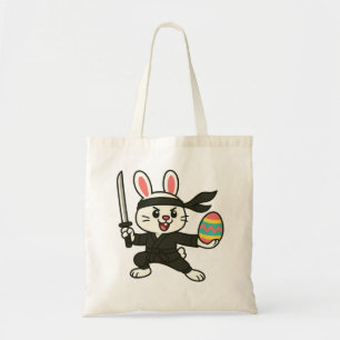 Tote Bag Lapin de Pâques dessin animé ninja