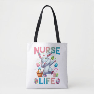 Tote Bag Lapin de Pâques en train de dabber la vie de genti