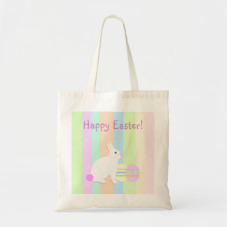 Tote Bag Lapin de Pâques heureux et œufs
