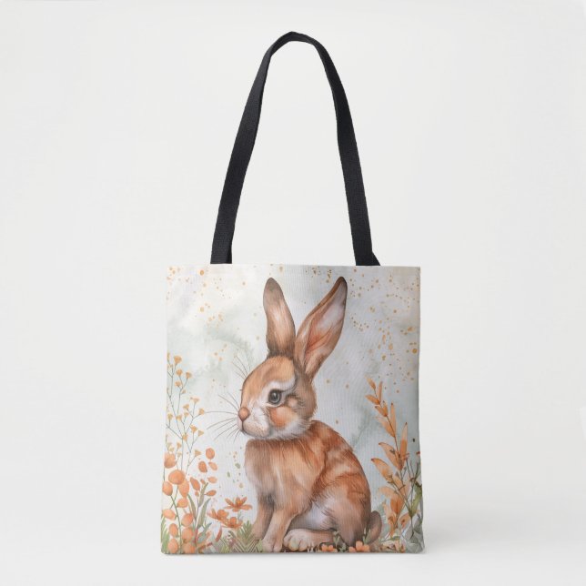 Tote Bag Lapin de printemps mignon (Devant)