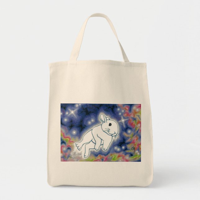 Tote Bag Lapin d'étoile par Carrie Michael (Devant)