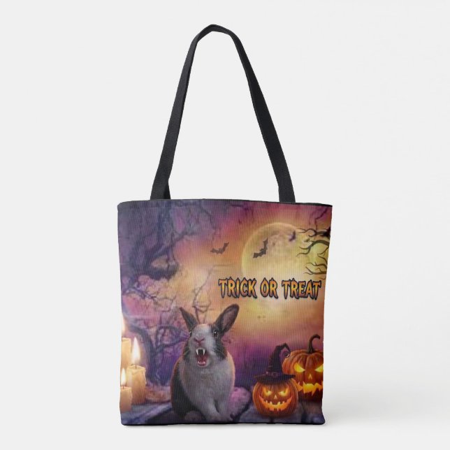 Tote Bag Lapin effrayant (Dos)
