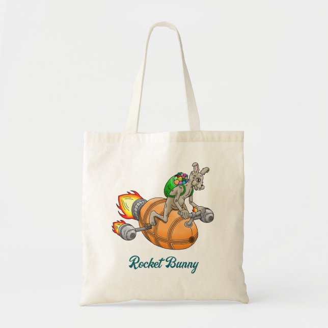 Tote Bag Lapin Fusée (Devant)