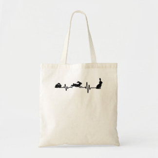 Tote Bag Lapin Heartbeat Funny Graphic Bunny Premium