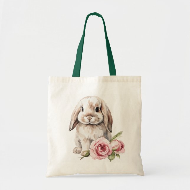 Tote Bag Lapin Lapin Lapin Rose (Devant)