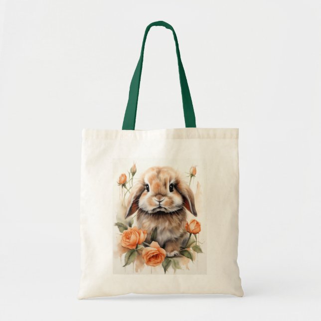 Tote Bag Lapin Lapin Lapin Rose Orange (Devant)