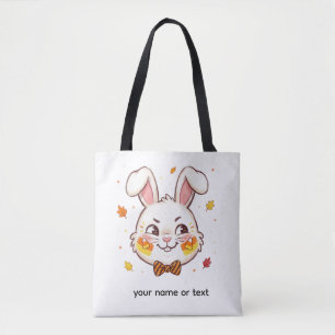 Tote Bag Lapin Malicieux Halloween Bonbon Maïs