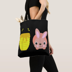 Tote Bag Lapin Miel Câlin & Drôle Amoureux des Animaux