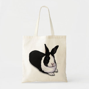 Tote Bag Lapin noir et blanc