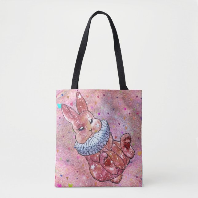 Tote Bag Lapin nommé Coccinelle (Devant)