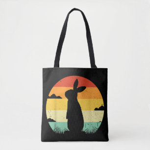 Tote Bag Lapin Retro Vintage 80s Style Bunny Lover