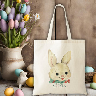 Tote Bag Lapin vintage Personnalisé Pâques