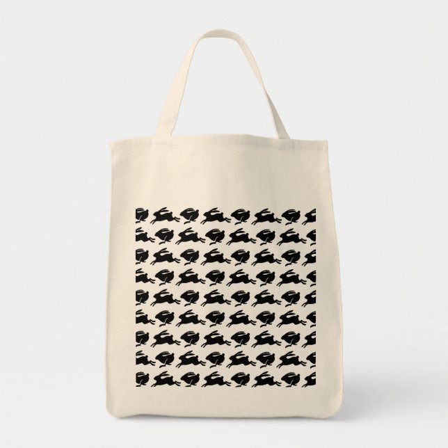 Tote Bag Lapins Black Bunny (Devant)
