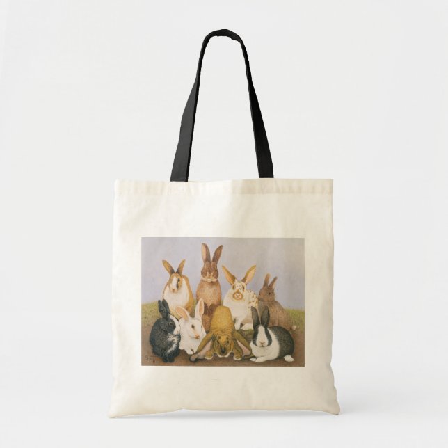 Tote Bag Lapins chanceux (Devant)