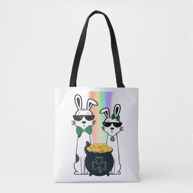 Tote Bag Lapins Cool et Pot d'Or (Devant)