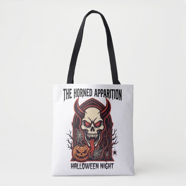 Tote Bag L'apparition cornue Halloween (Devant)