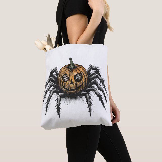 Tote Bag L'araignée à tête de citrouille (De près)