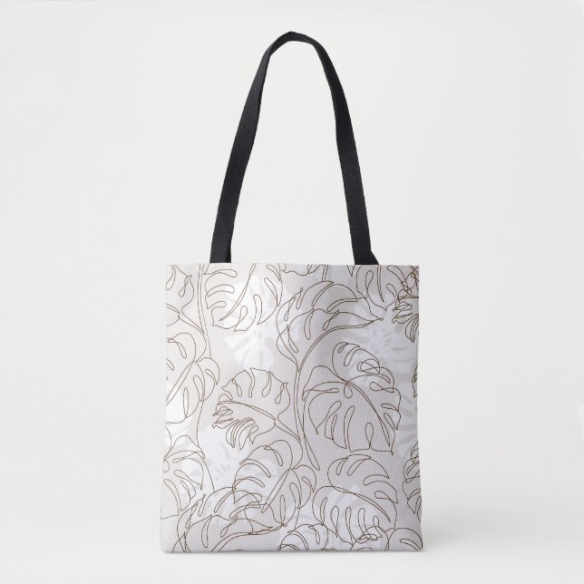 Tote Bag L'art botanique minimal sans couture motif. m trop (Devant)