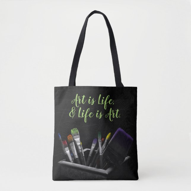 Tote Bag L'art, c'est la vie et la vie, c'est l'art, l'art, (Devant)