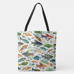 Tote Bag L'art coloré du poisson sous-marin