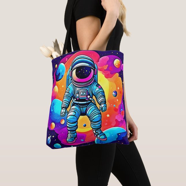 Tote Bag L'art de la caricature spatiale : les astronautes  (De près)