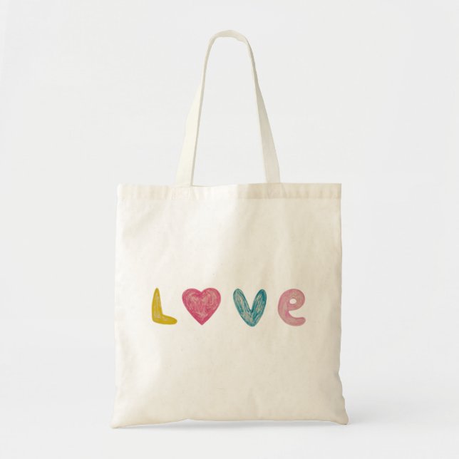 Tote Bag L'art de Love crayon (Devant)