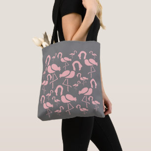Tote Bag L'art des oiseaux de Flamant rose rose amusant