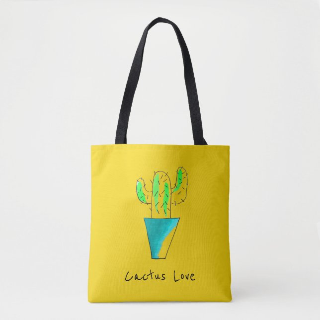 Tote Bag L'art du désert mexicain de cactus (Devant)