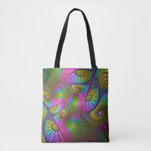 Tote Bag L'Art Fractal Abstrait, Lumineux Et Coloré